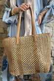 Farrah Raffia Tote Bag Dark /50=